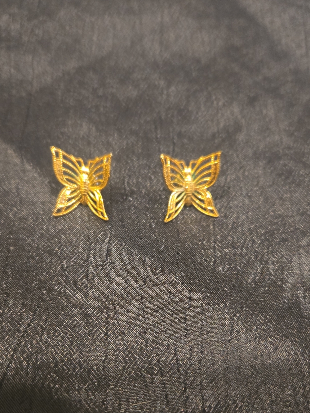 Gold Butterfly Earrings - Jewelry